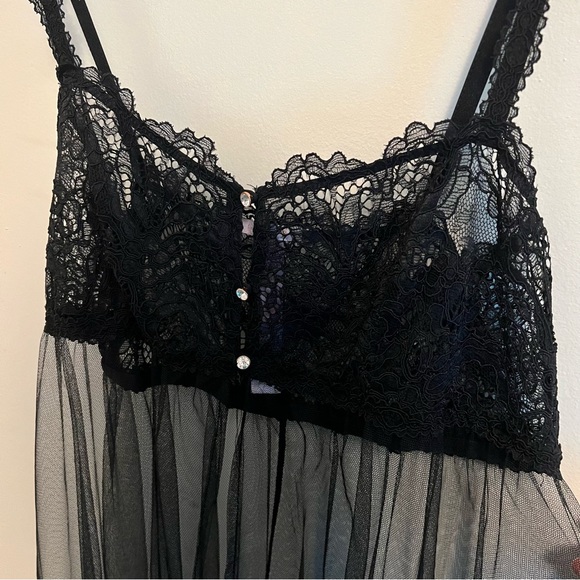 Savage X Fenty Romantic Corded Lace & Tulle Maxi Slip - Picture 2 of 4